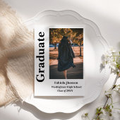 Invitation de graduation photo de script moderne