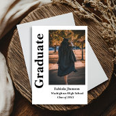 Invitation de graduation photo de script moderne