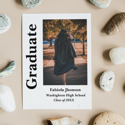 Invitation de graduation photo de script moderne