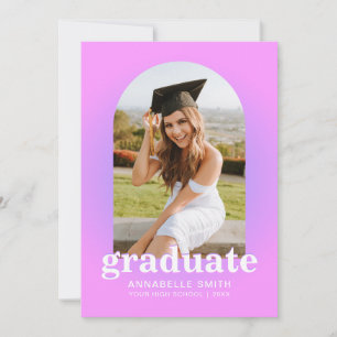 Invitation de graduation photo minimaliste moderne