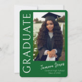 Invitation de graduation photo moderne (Devant)