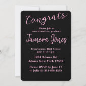 Invitation de graduation photo moderne (Dos)