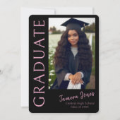 Invitation de graduation photo moderne (Devant)