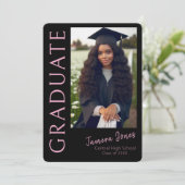 Invitation de graduation photo moderne (Debout devant)