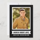 Invitation de graduation photo moderne (Devant)