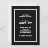 Invitation de graduation photo moderne (Dos)