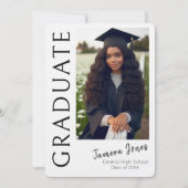 Invitation de graduation photo moderne (Devant)
