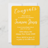 Invitation de graduation photo moderne (Dos)