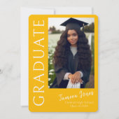 Invitation de graduation photo moderne (Devant)