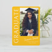 Invitation de graduation photo moderne (Debout devant)