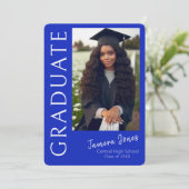 Invitation de graduation photo moderne (Debout devant)