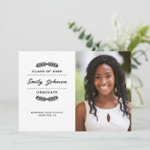 Invitation de graduation photo moderne (Debout devant)