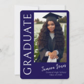 Invitation de graduation photo moderne (Devant)