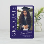 Invitation de graduation photo moderne (Debout devant)