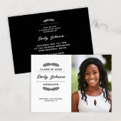 Invitation de graduation photo moderne