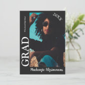 Invitation de graduation photo moderne (Debout devant)