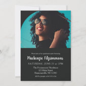 Invitation de graduation photo moderne (Dos)