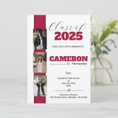 Invitation de graduation photo personnalisable (Debout devant)