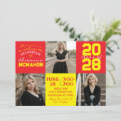 Invitation de graduation photo Red & Yellow 3 (Debout devant)