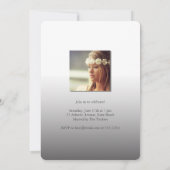 Invitation de graduation photo simple majuscule (Dos)