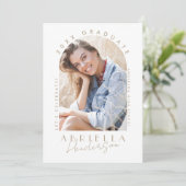 Invitation de graduation photo Tan Neutre et moder (Debout devant)