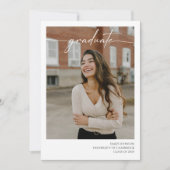 Invitation de graduation photo verticale moderne (Devant)