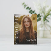 Invitation de graduation photo verticale moderne (Debout devant)