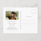 Invitation de graduation photo verticale moderne (Dos)