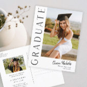 Invitation de graduation photo verticale moderne