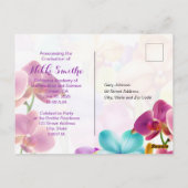 Invitation de graduation pour orchidées modernes e (Dos)