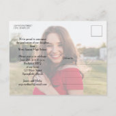 Invitation de graduation Red Scarlet Multi Photo (Dos)