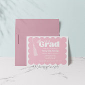 Invitation de graduation rose moderne