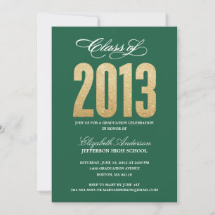 Invitation de graduation Sparkle