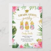 Invitation de graduation Tropical Luau Pineapple (Devant)