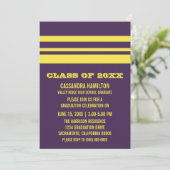 Invitation de graduation violet/jaune gras (Debout devant)