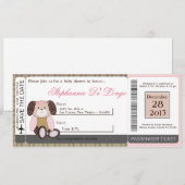 Invitation de Graham Crackers Girl Pink Baby showe (Devant / Derrière)