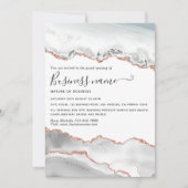 Invitation de grand ouverture en agate or rose et  (Devant)