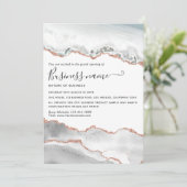 Invitation de grand ouverture en agate or rose et  (Debout devant)
