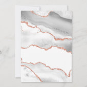Invitation de grand ouverture en agate or rose et  (Dos)