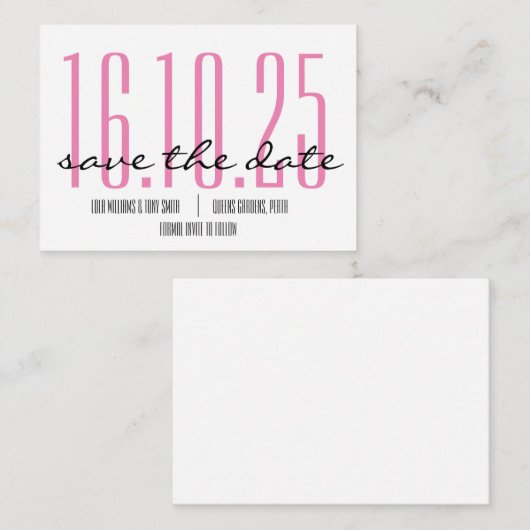 Invitation de grande date (Devant / Derrière)