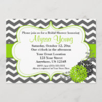Invitation de Green Chevron à la chaux gris foncé