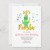 Invitation de Green Mexican Fiesta Cactus (Devant)