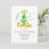 Invitation de Green Mexican Fiesta Cactus (Debout devant)