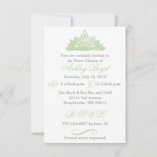 Invitation de Green Princess Sweet sixteen