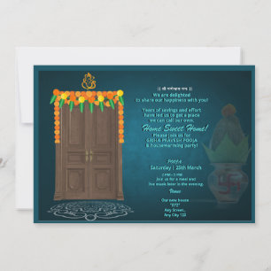 Invitation de Grihapravesh indien Hindu House Warm