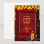 Invitation de Grihapravesh indien Hindu House Warm (Devant / Derrière)