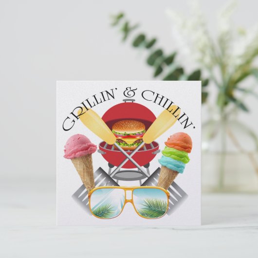 Invitation de Grillin et Chillin (Debout devant)