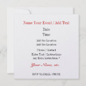 Invitation de Grillin et Chillin (Dos)