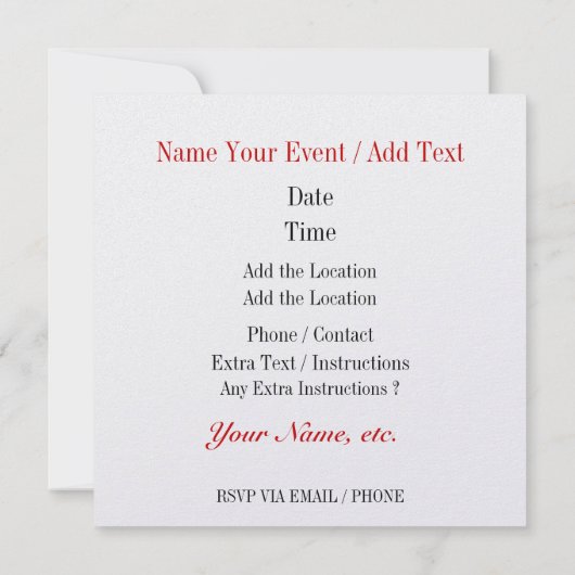 Invitation de Grillin et Chillin (Dos)