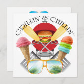 Invitation de Grillin et Chillin (Devant / Derrière)